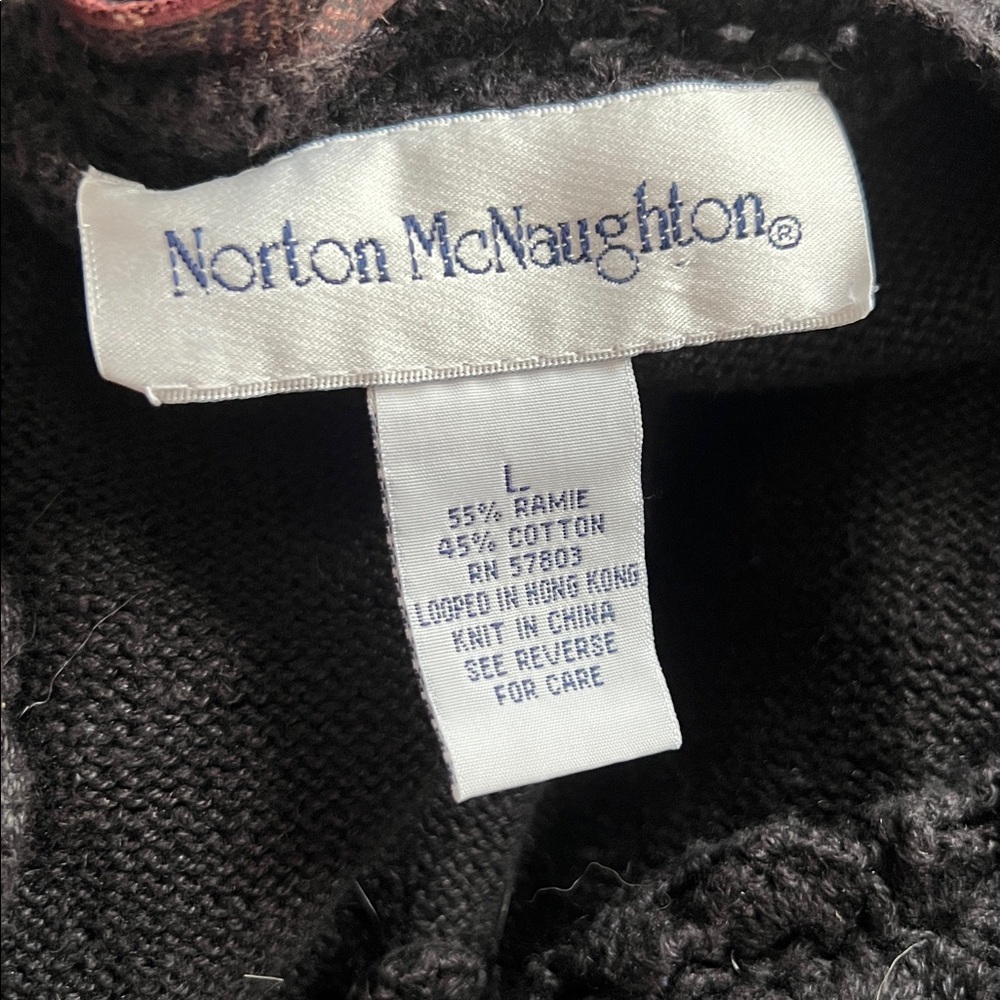 Vintage Norton Mcnaughton Ramie Cotton Crochet Cardigan Grandmacore 90s Y2K - Picture 3 of 3
